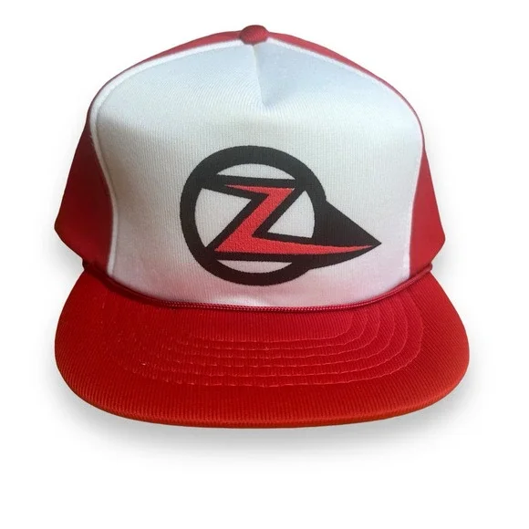 Vintage Letter Z Circle Trucker‎ Hat Cap Red White Foam Snapback Capital
