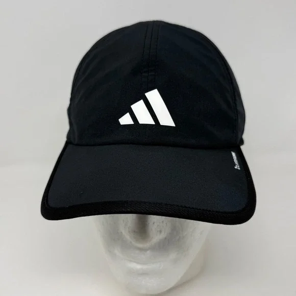 Adidas ClimaCool Running Hat Black White Performance Training Cap C183 90288