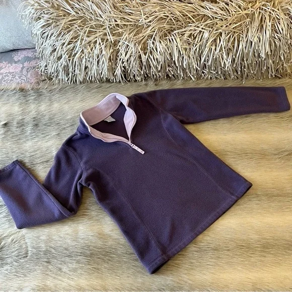 Vintage OLD NAVY Purple Lavender Y2K Fleece 1/2 Zip Long Sleeve