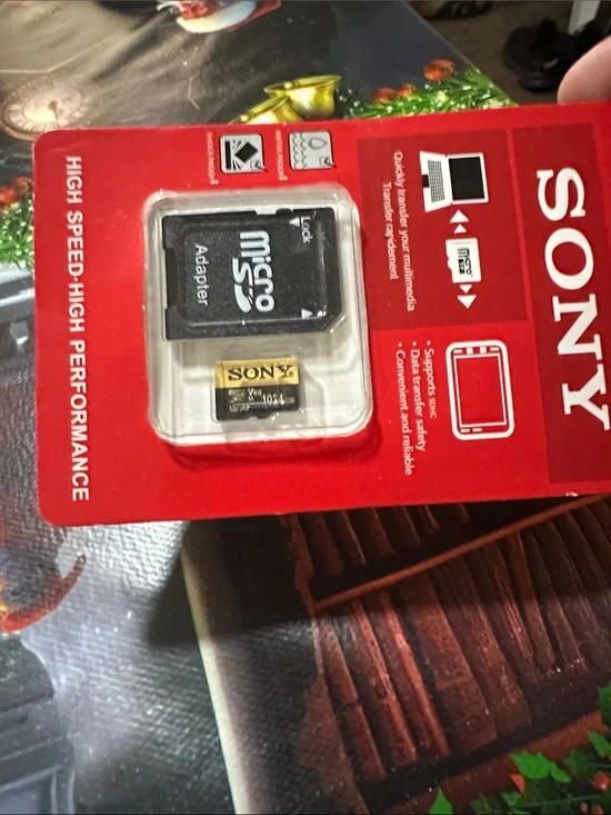 Sony Gold and Black microSD Memory Card with Adapter