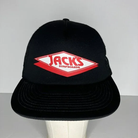 Jacks Surfboards Black Adjustable Hat Cap