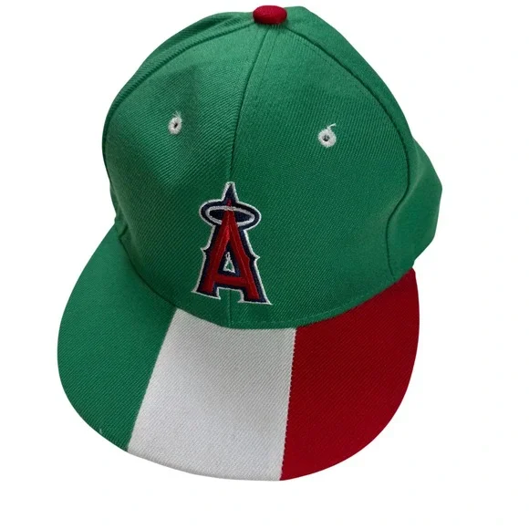 Los Angeles Angels Italian Heritage Snapback Hat Green Red White Sixth Man‎ MLB