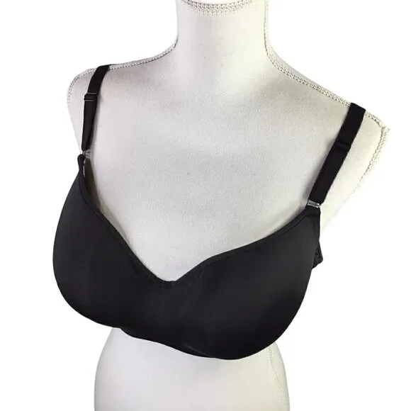 Torrid Curve Bra Full Coverage Balconette Plus Size 46B Black Underwire Curves