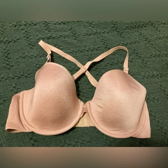 Adore Me Tan Padded Wired Crisscross Bra Size 36DD