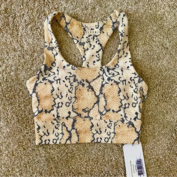 Allfenix Sports Bra Python Cutout Athletic NWT SIZE XS