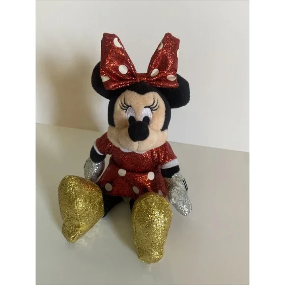TY Beanie Baby - Disney Sparkle - MINNIE MOUSE (Sparkle - Red) (6 inch) - MWMTs