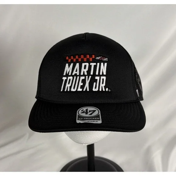 Martin Truex Jr Hat Cap Snap Back Mens One Size Black NASCAR Racing 47 Trucker