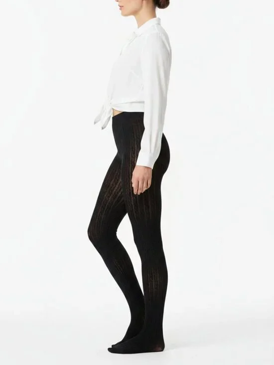 Essential! Black Tights Bundle — Sweater Tights & Opaque Styles (Sizes M/L)