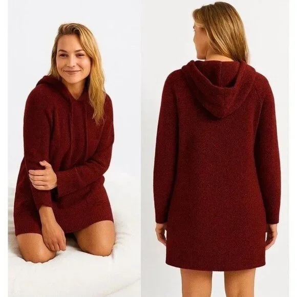State of Day Women's Indulge & Rest Loungewear Tunic Hoodie - Maraschino XLarge