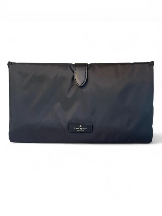 Kate Spade New York Black Nylon Portable Changing Pad Clutch Foldout Baby Mat