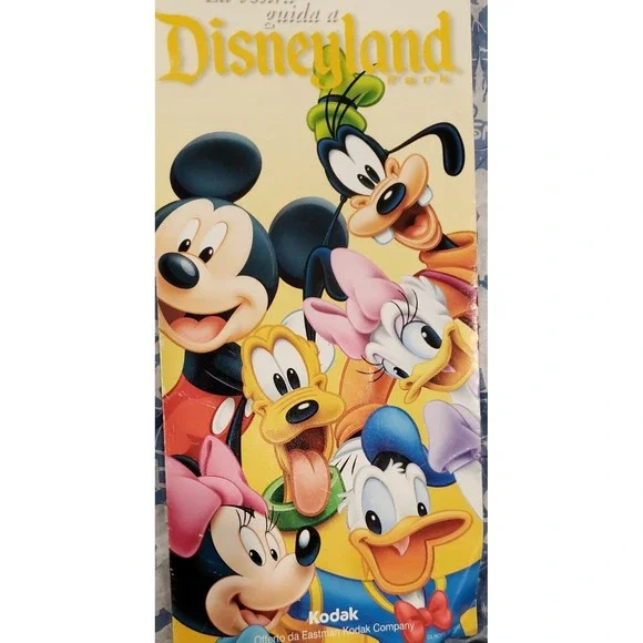 Disneyland Italian Language Guide Book Map‎ Vintage Mickey Mouse Goofy Donald