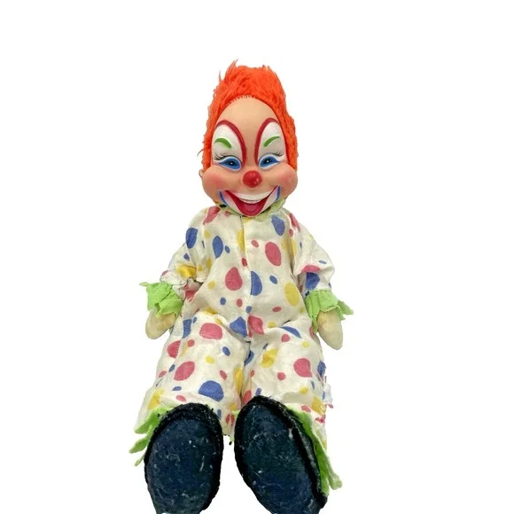 Vintage 70's Rushton Rubber Face‎ Clown Doll 17