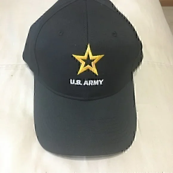 US Army black embroidered SnapBack hat NWOT