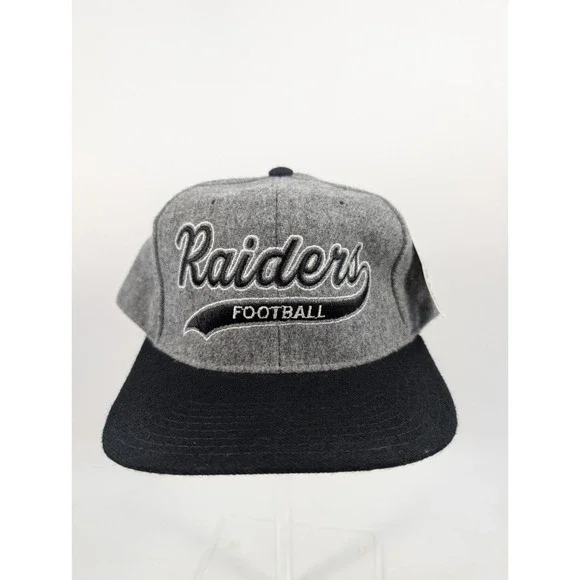 Vintage 90s Starter Los Angeles Oakland Raiders Wool Hat with Tags Broken Snap