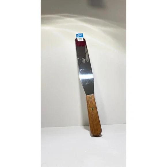 Ateco‎ Straight Spatula 1376 Stainless Steel Wood Handle Cake Icing Tool Japan