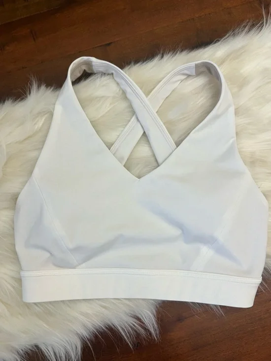 Lululemon Envital Bra White Size 4 Medium Support Cross Back