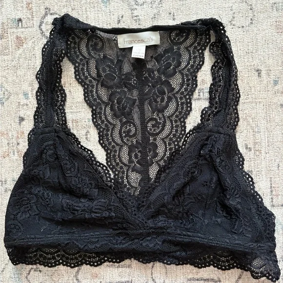 Francesca's Collections Black Lace Bralette