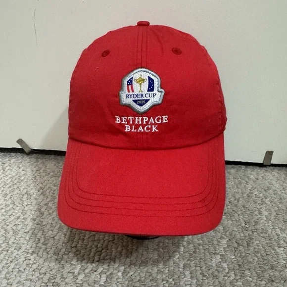 2025 Ryder Cup Red Hat Official License Bethpage Black Ahead Red Performance Cap