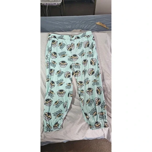 Disney Star Wars Baby Yoda Pajama Pants  Grogu Mandelorian Sz Xl