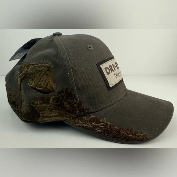DRI Duck 3D Excavating Hat Dark Brown Modern Fit Embroidered 3325‎ OSFM NWT