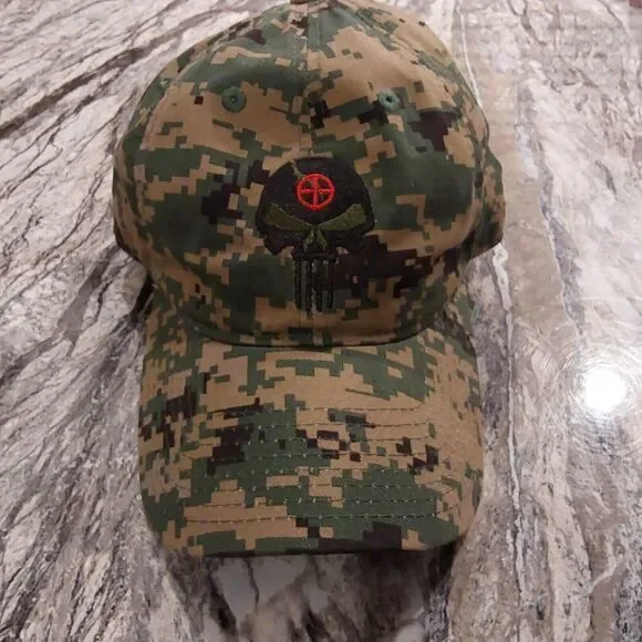 NEWRapid Dominance Tactical Gear Camo Sniper Hat Punisher Logo Strap Back RAPDOM