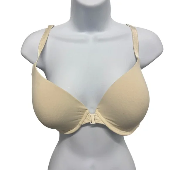 Victorias Secret T-Shirt Lightly Lined Demi Bra Nude Mesh Racerback 38D