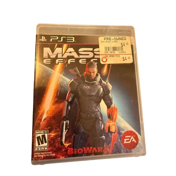 Mass Effect 3 Sony PlayStation 3 PS3‎ Game Disc Case Manual