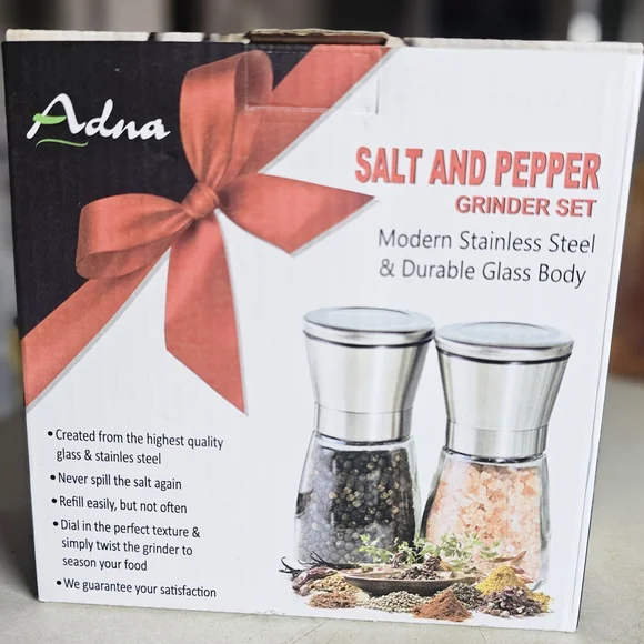 New Premium Salt and Pepper Grinder Highest Quality Glass Body