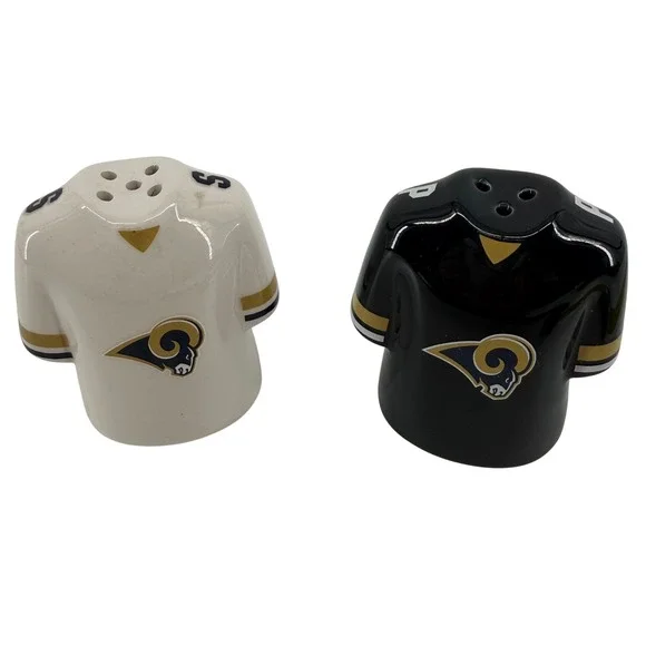 Los‎ Angeles Rams NFL Football Jersey Ceramic Salt and Pepper Shaker Set