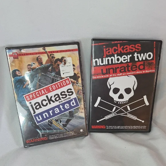 Jackass The Movie Unrated (NIB) + Jackass Number 2 Unrated