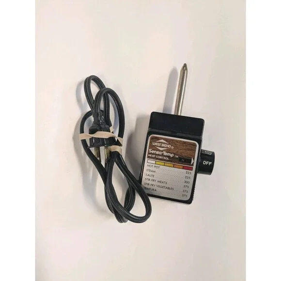 West Bend Sens-A-Temp #6 Heat Control Probe Cord for Electric Wok Skillet 79506X