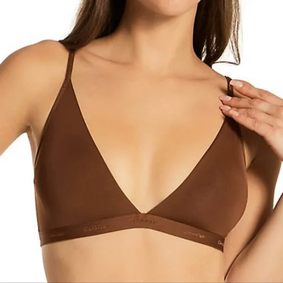 🤎CALVIN KLEIN FORM TO BODY NATURAL LIGHTLY LINED BRALETTE BRALETTE SIZE XL