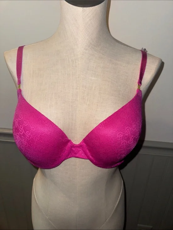 NWT Victoria's Secret Demi bra Hot Pink “the Icon” push-up Bra size 38c