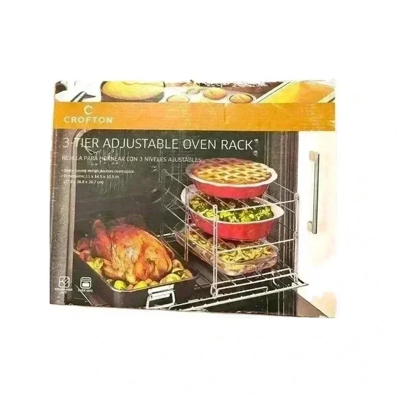 Crofton Adjustable Oven Rack 3 Tier Brand New Great For Cooking Multiple‎ Items