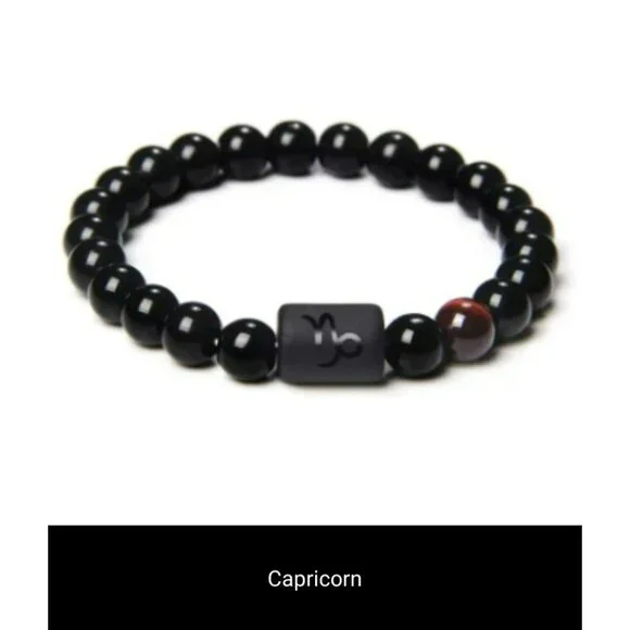 NWT - Taurus Tiger Eye Stone Bead Bracelet  (SKU 0119)