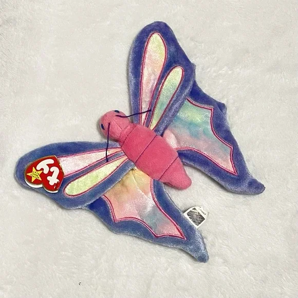 Ty Beanie‎ Babies Flitter The Butterfly Pink Kids Animal Stuffed Soft Plush Toy