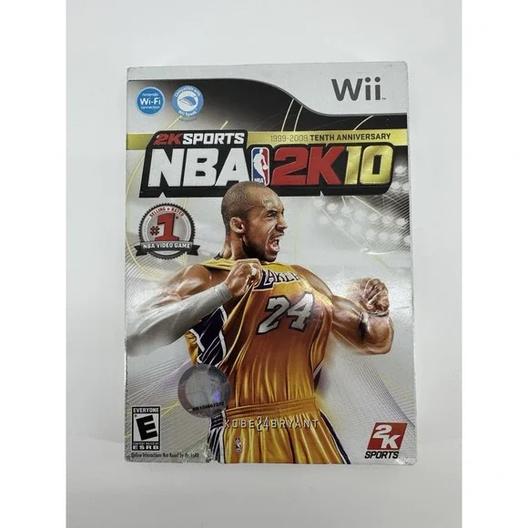 NBA ‎ 2K10 Nintendo Wii Kobe Bryant 1999-2009 Tenth Anniversary 2K Sports