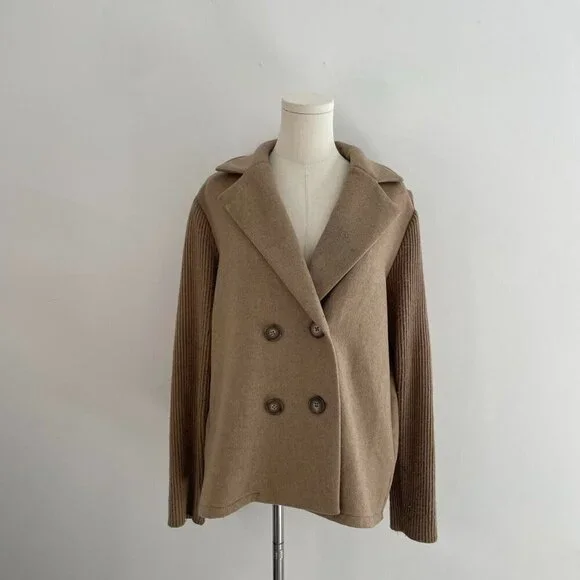 Splendid Singrid Wool Jacket | Tan Double Breasted Coat Size | Women’s Size S