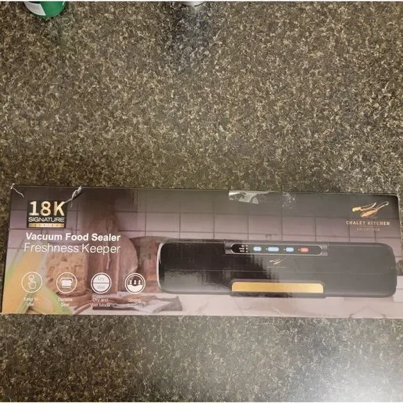 🆕️🌯The Chalet Kitchen 18K Signature Series Vacuum Food Sealer, Black