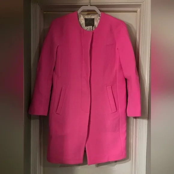 J. Crew Sabrina Coat in Neon Azalea