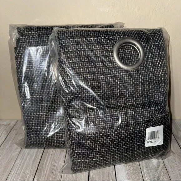 ⚡️SlKline Weave Thermal 100% Blackout Grommet Top (2 Panel Set) Curtains 52”x63”