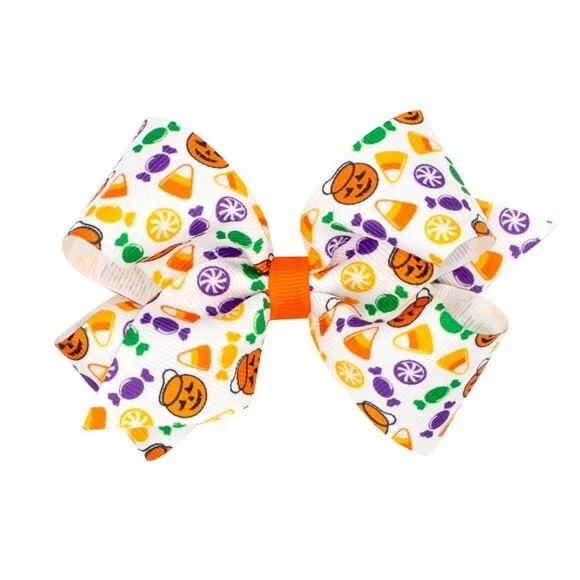 Medium Halloween Hair Bows with No-Slip Clips for Girls