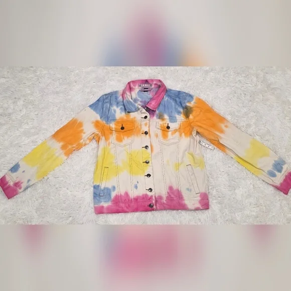 Taxi- Tie-Dye Jean Jacket. Size M. NWT