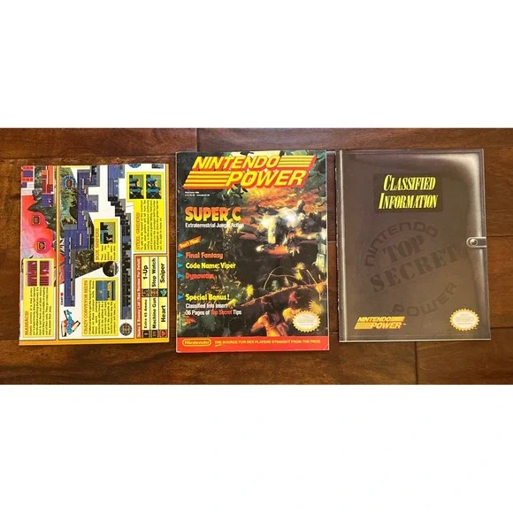 NINTENDO POWER Vol 12 - May/June 1990 SUPER C - Complete Poster & Inserts