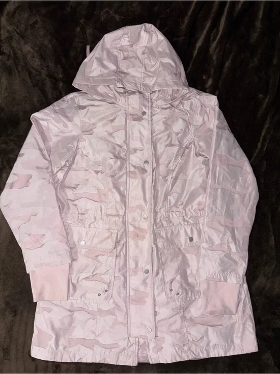 Athletic Works Light Pink Camo Hooded Utility Jacket