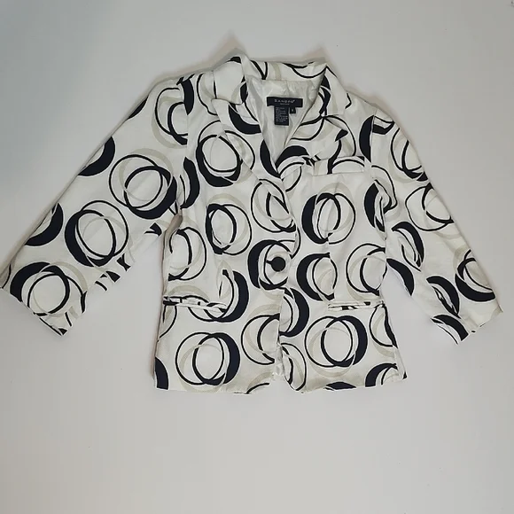 Sandro Monochrome Patterned Blazer