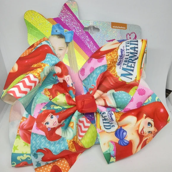 JoJo Siwa Little Mermaid Hair Bow - Red, Blue, Pink