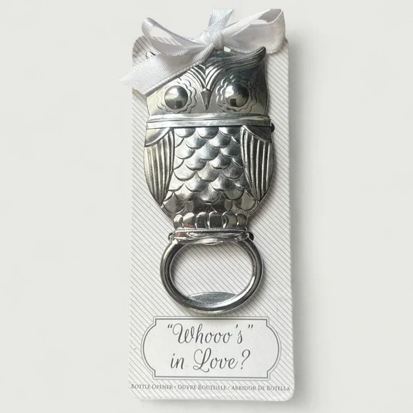 Kate Aspen Silver Owl Bottle Opener NWT