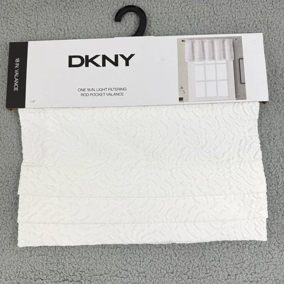 DKNY Spark Microsculpt Pleated Valance White Light Filtering 50