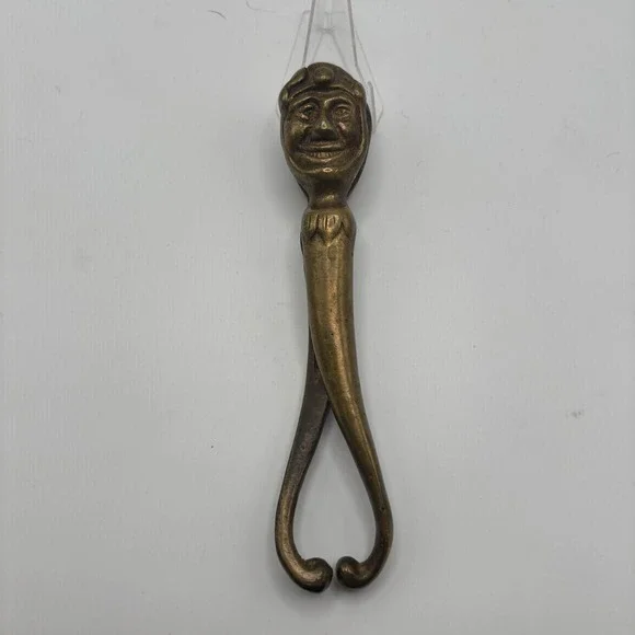 Vintage Brass Jester Nutcracker Whimsical Punch‎ Character Face Novelty Tool